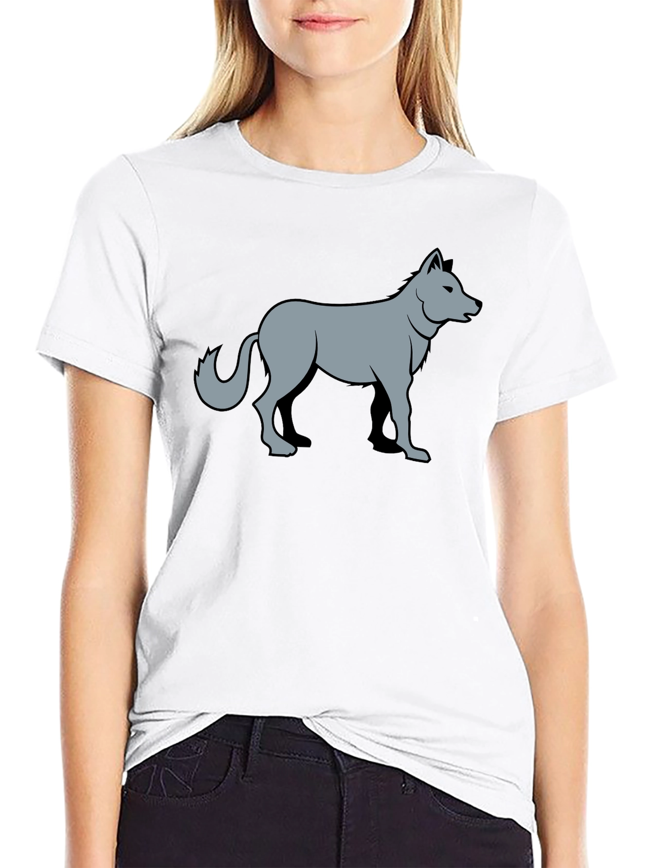 Cool Wolf Graphic Black T-Shirt