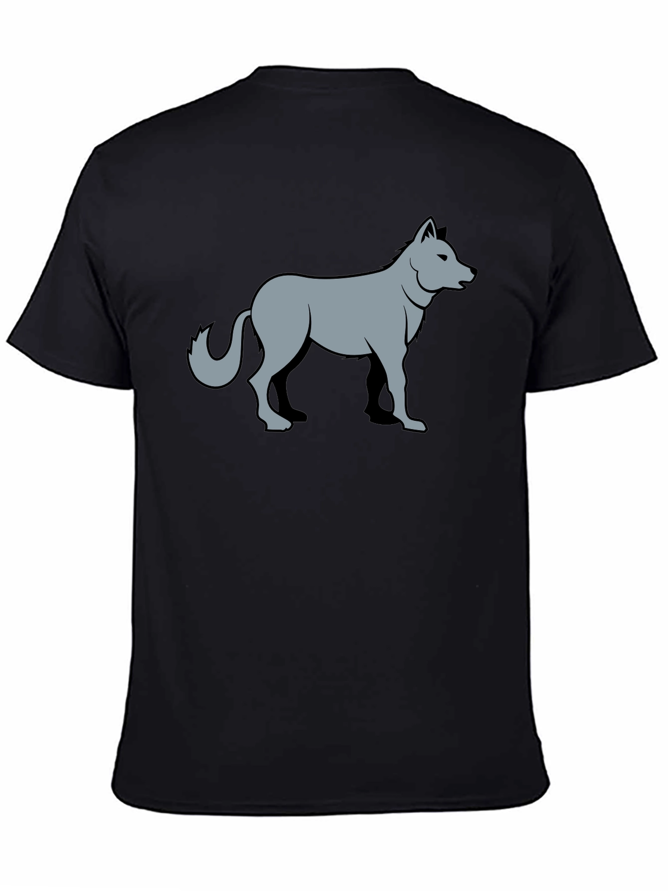 Cool Wolf Graphic Black T-Shirt