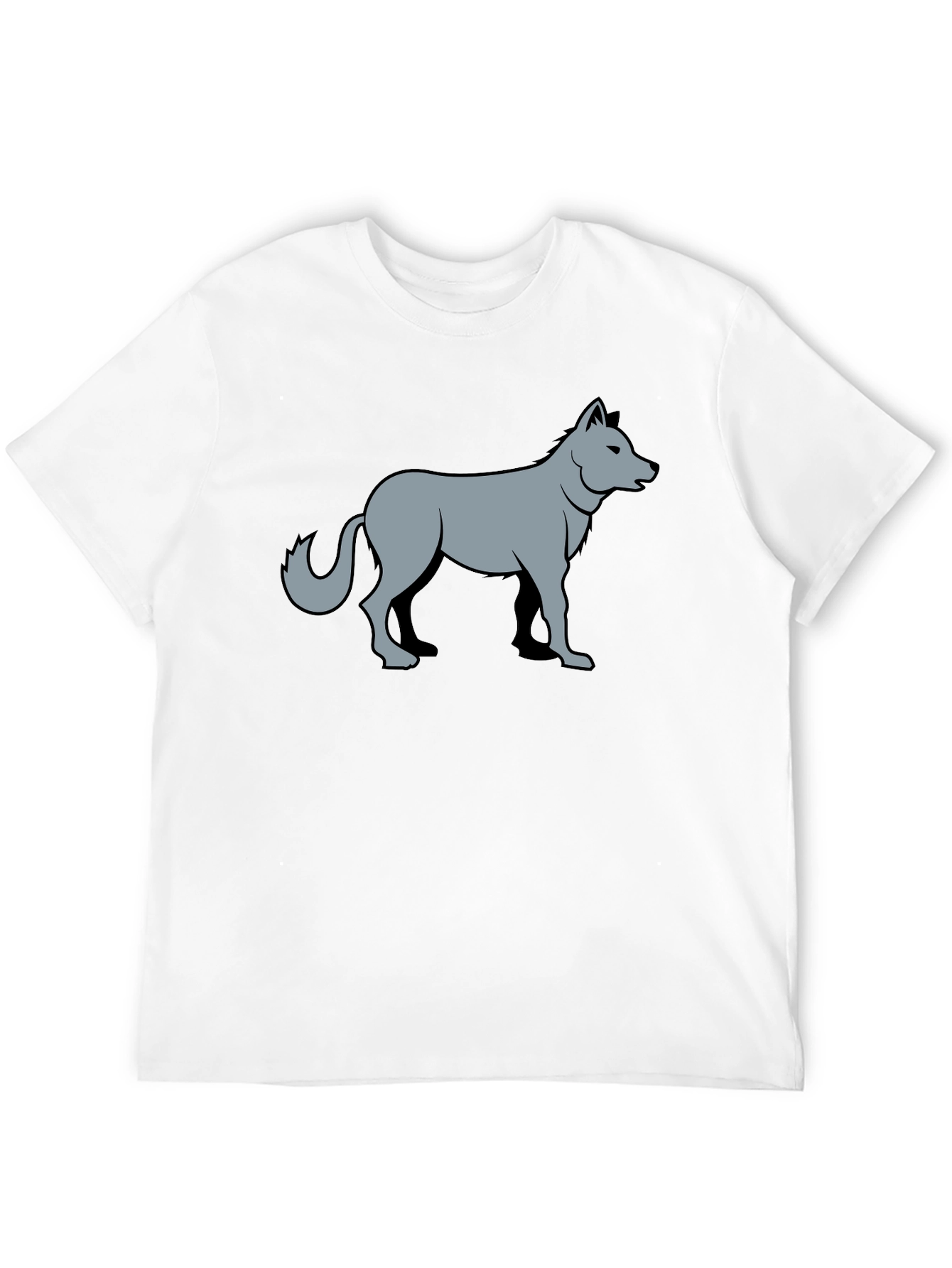Cool Wolf Graphic Black T-Shirt