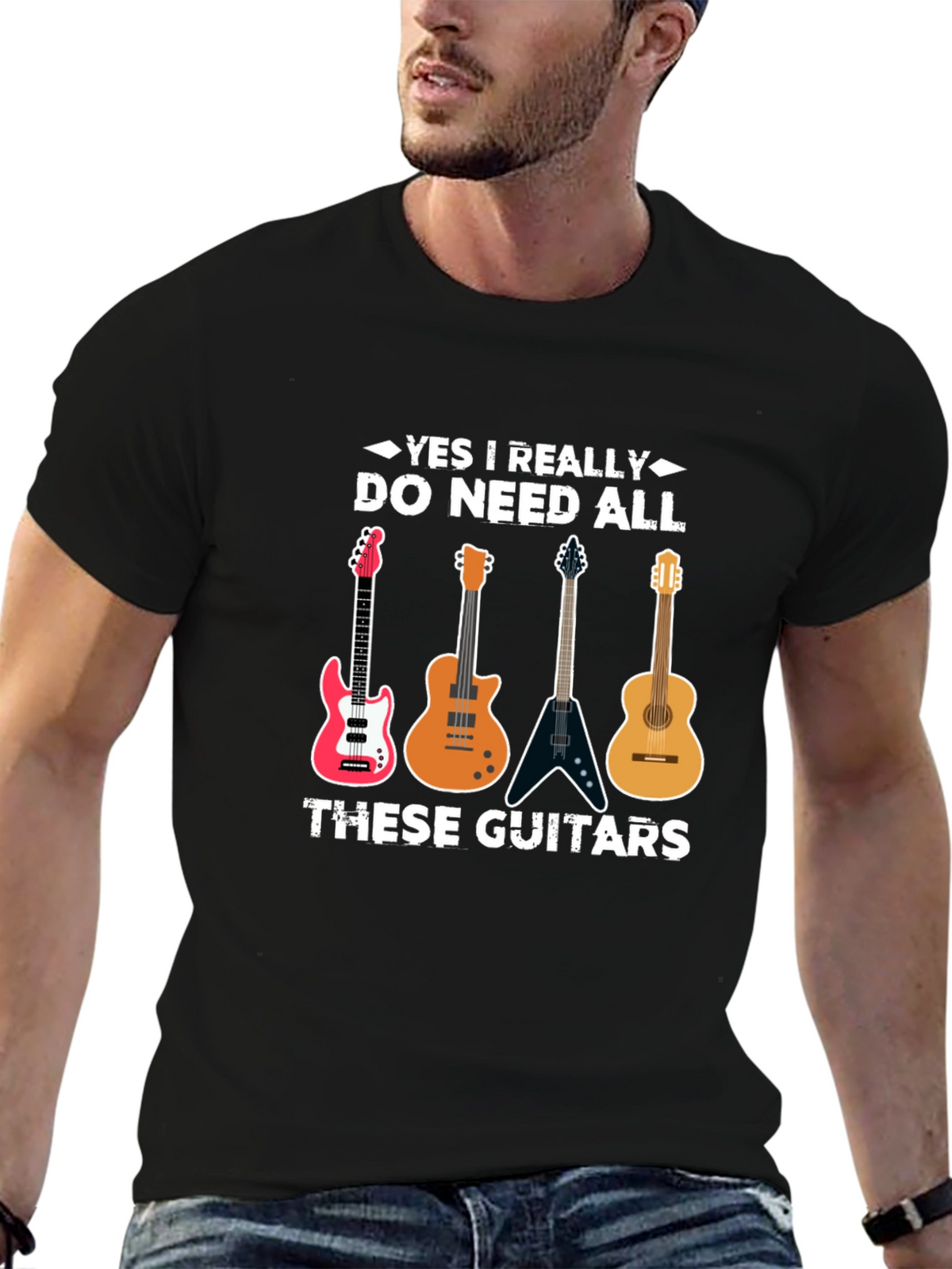 Guitar Lover T-Shirt - Do Need All These Guitars!