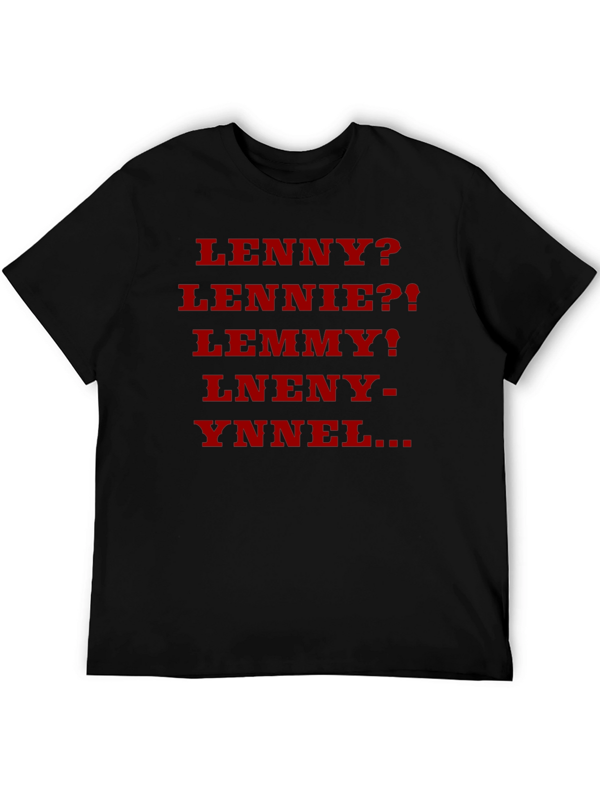 Lenny? Parody T-Shirt - Black Cotton Blend