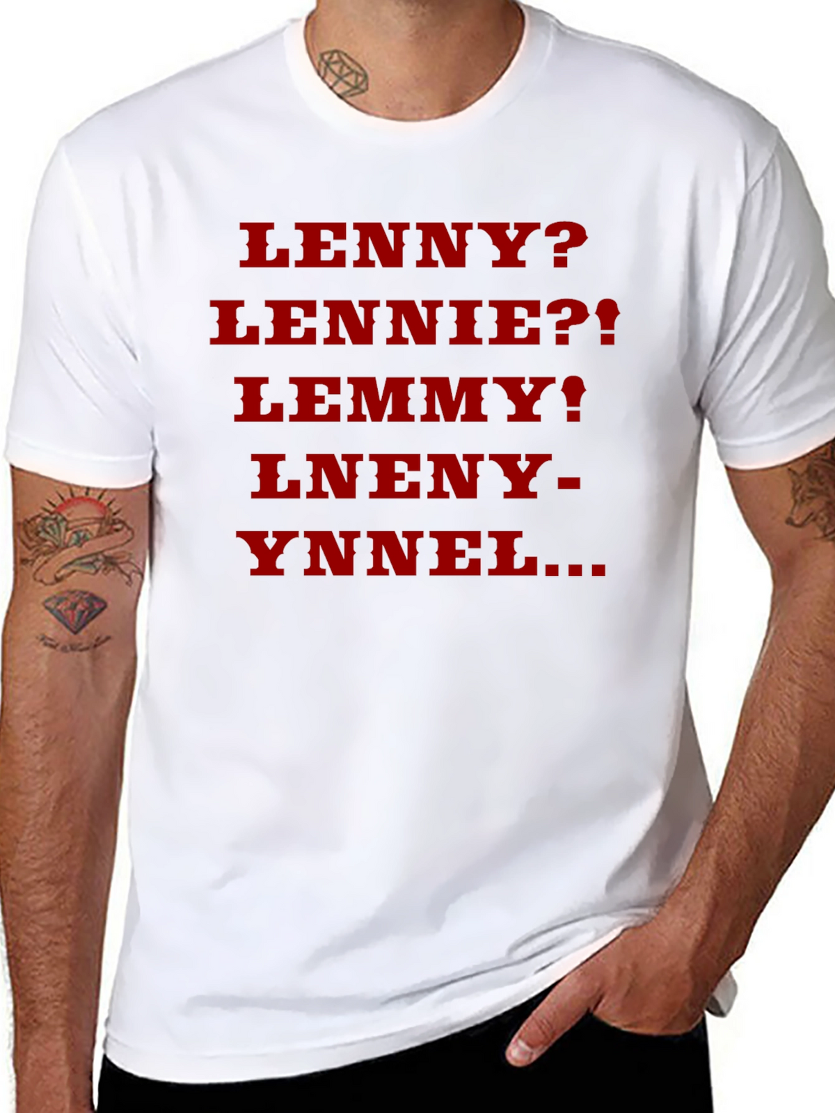 Lenny? Parody T-Shirt - Black Cotton Blend