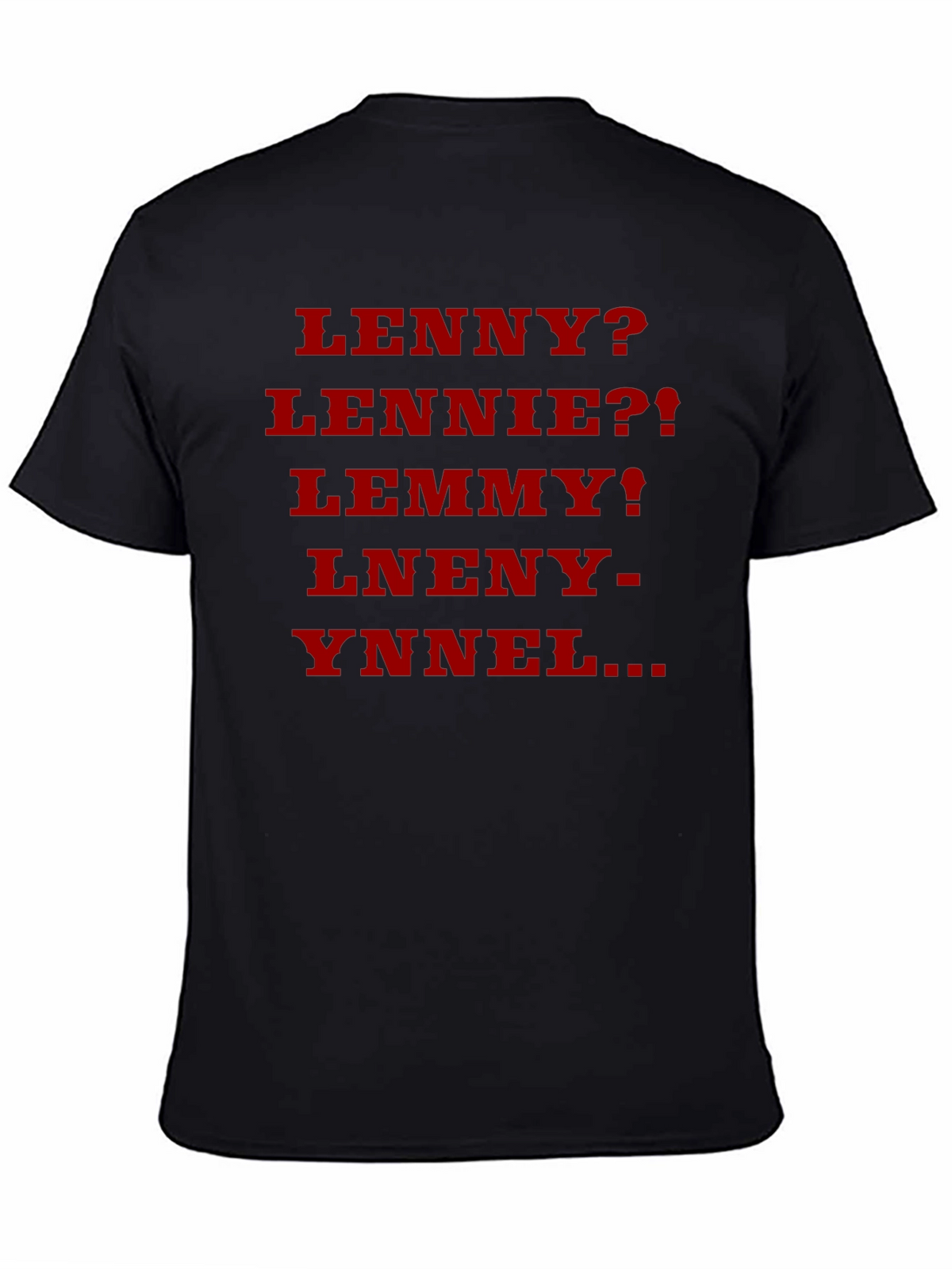 Lenny? Parody T-Shirt - Black Cotton Blend
