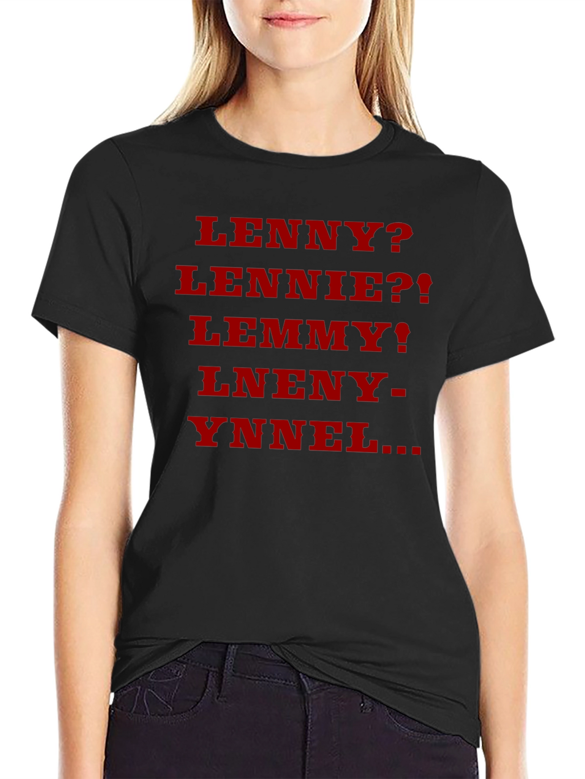 Lenny? Parody T-Shirt - Black Cotton Blend