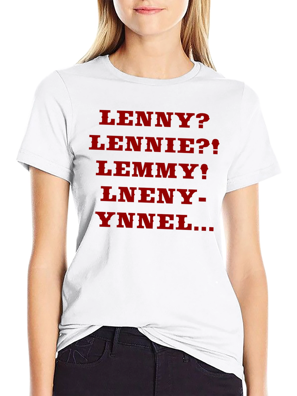 Lenny? Parody T-Shirt - Black Cotton Blend