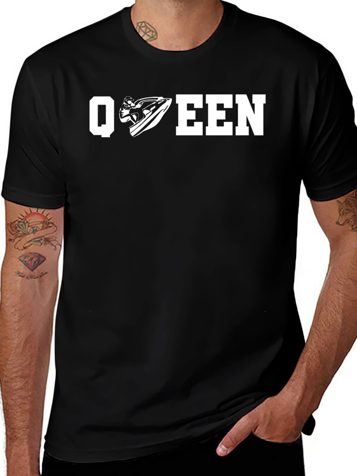 Jet Ski Queen T-Shirt - Black Graphic Tee
