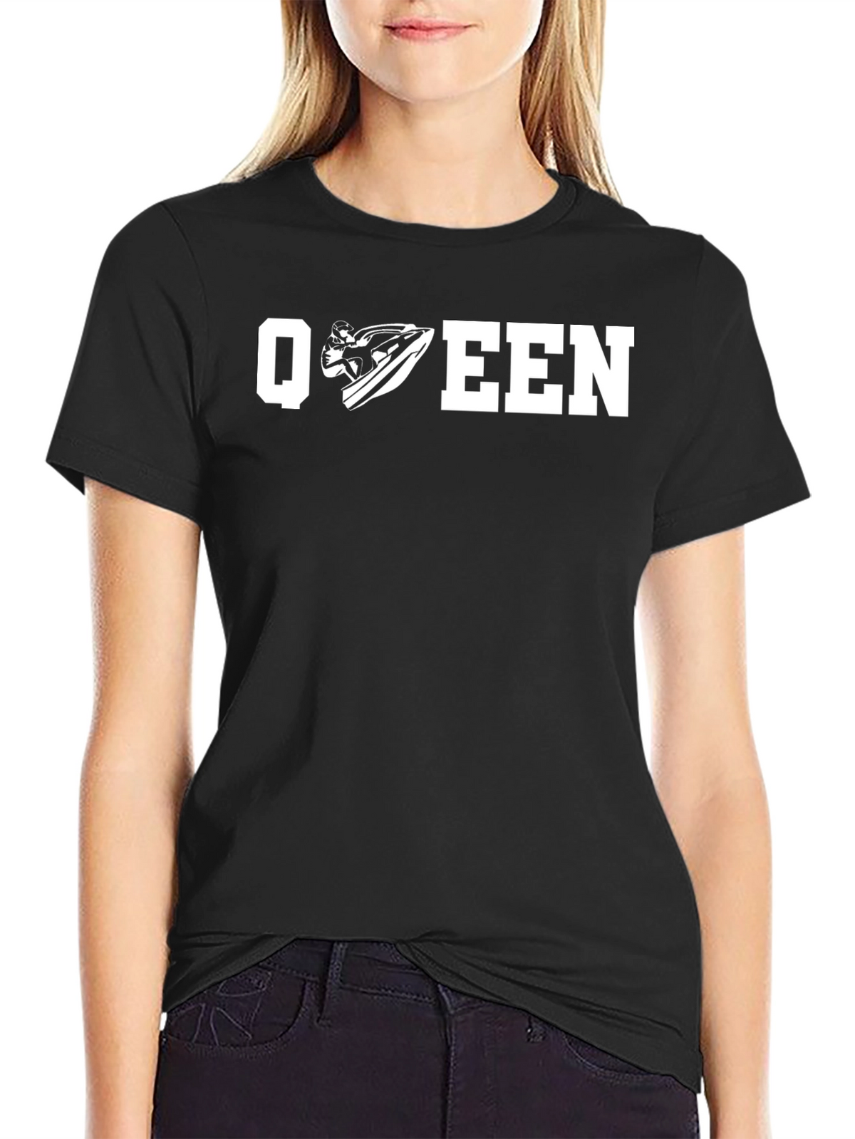 Jet Ski Queen T-Shirt - Black Graphic Tee