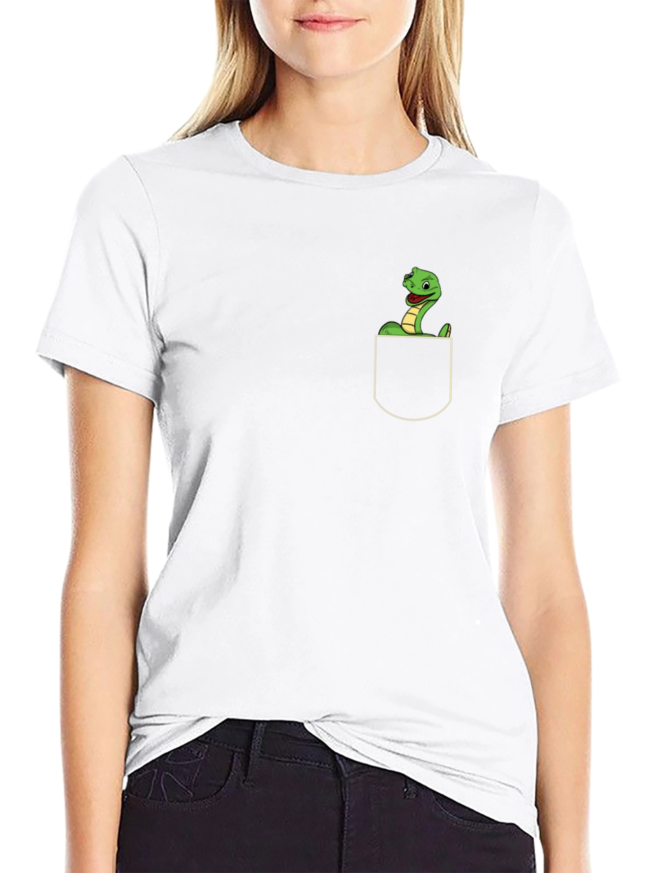Snake in Pocket Graphic T-Shirt