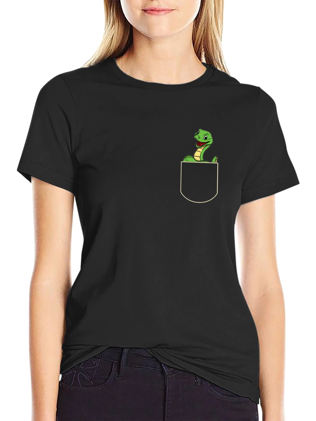 Snake in Pocket Graphic T-Shirt