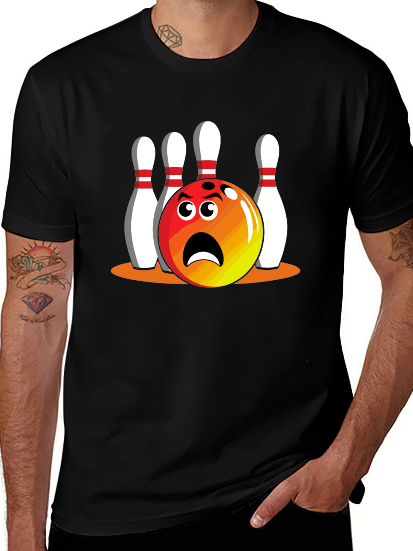 Bowling Cartoon T-Shirt - Strike Out Style!