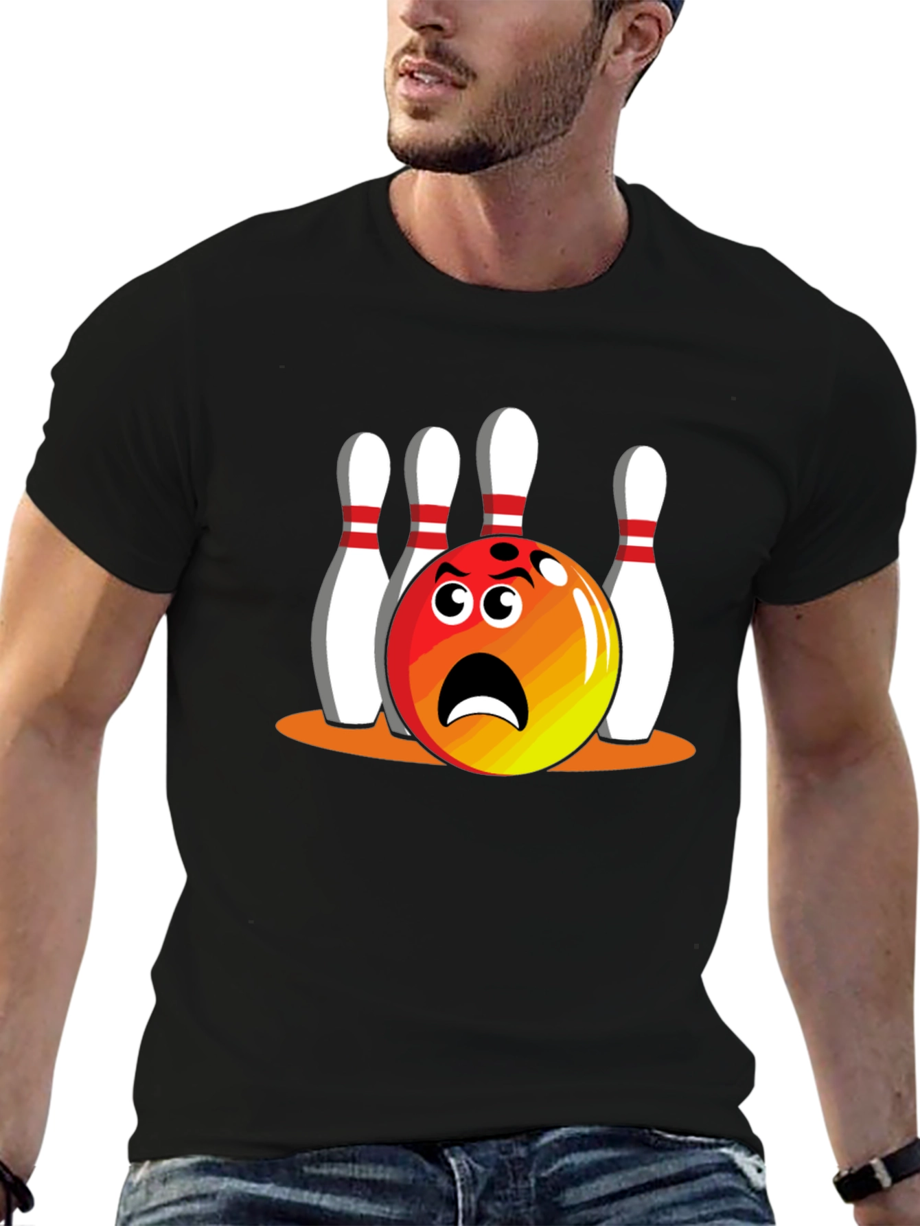 Bowling Cartoon T-Shirt - Strike Out Style!