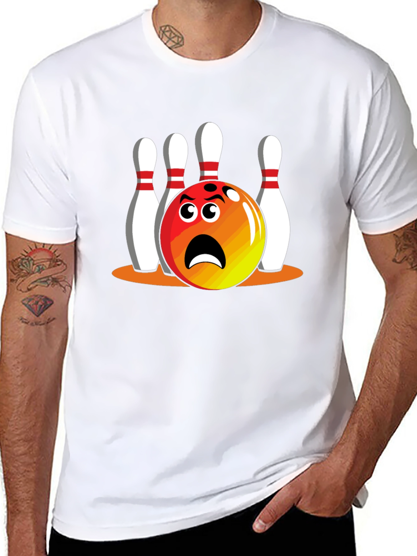 Bowling Cartoon T-Shirt - Strike Out Style!