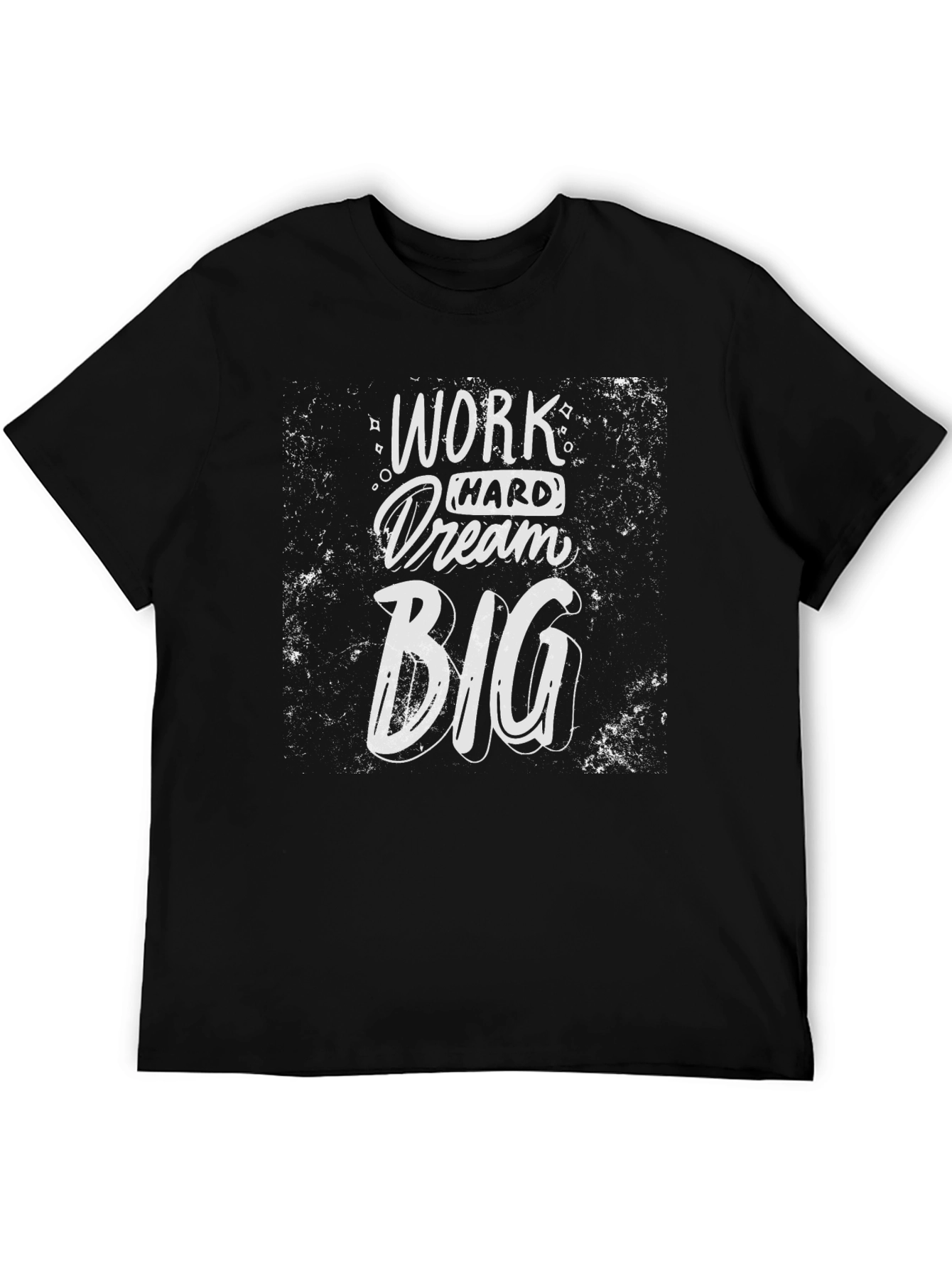 Work Hard Dream Big Graphic Tee - Black