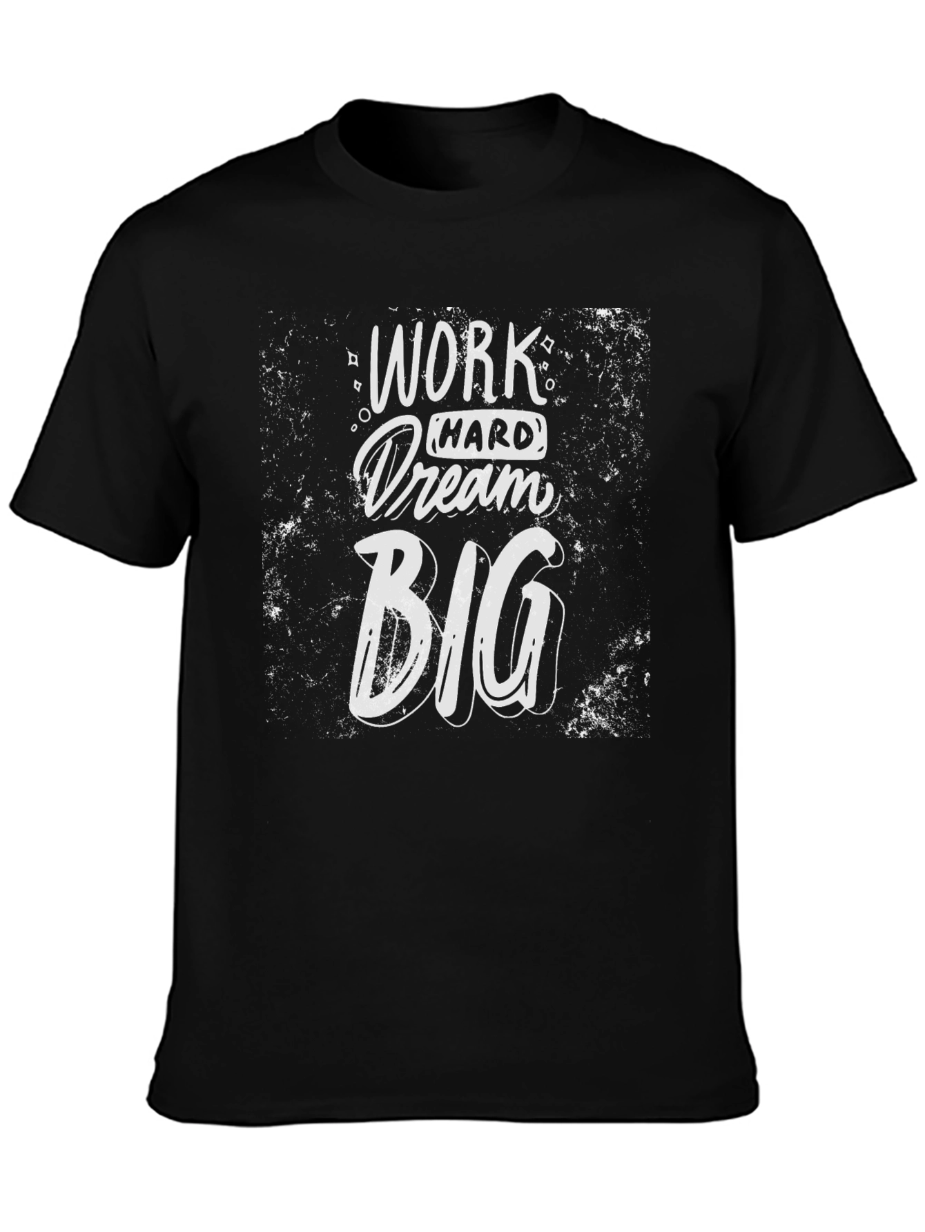 Work Hard Dream Big Graphic Tee - Black