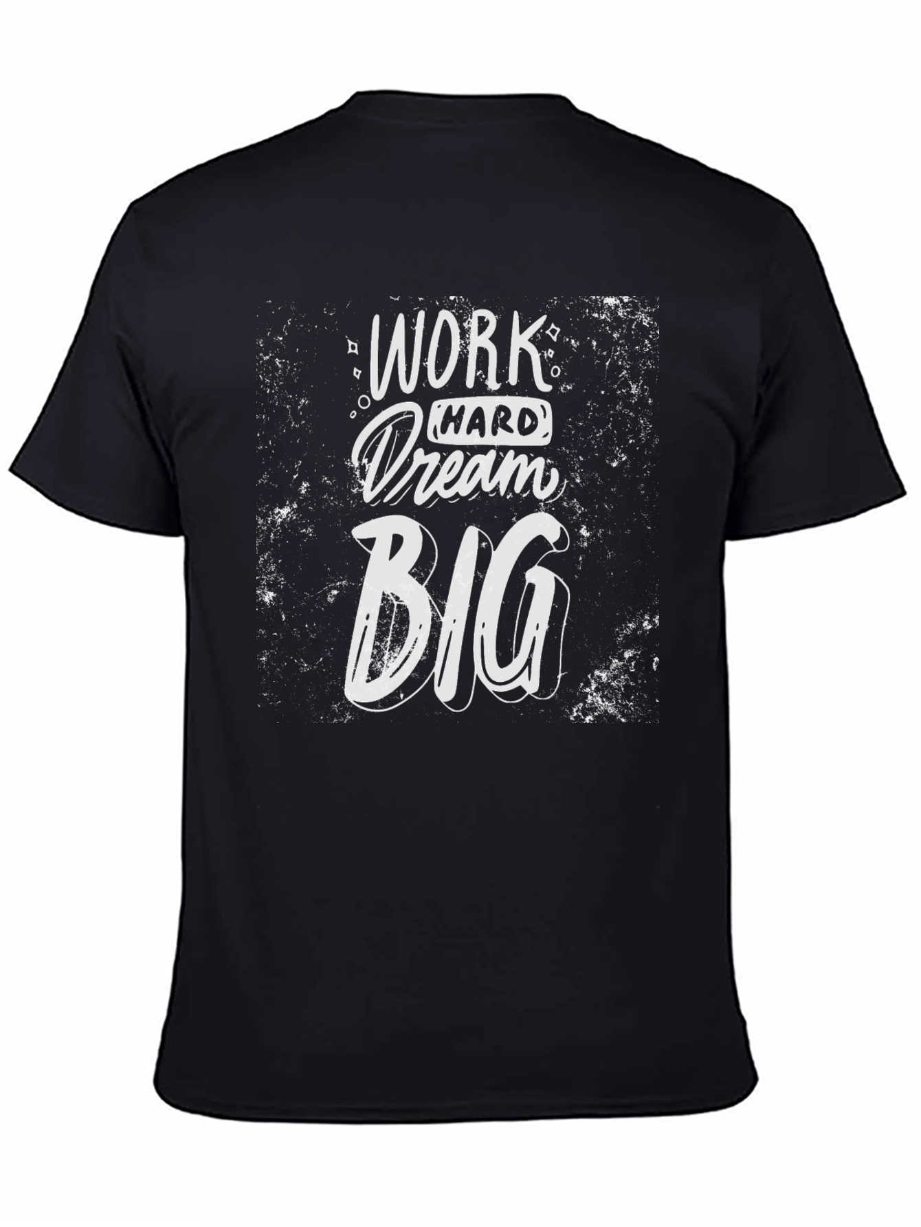 Work Hard Dream Big Graphic Tee - Black
