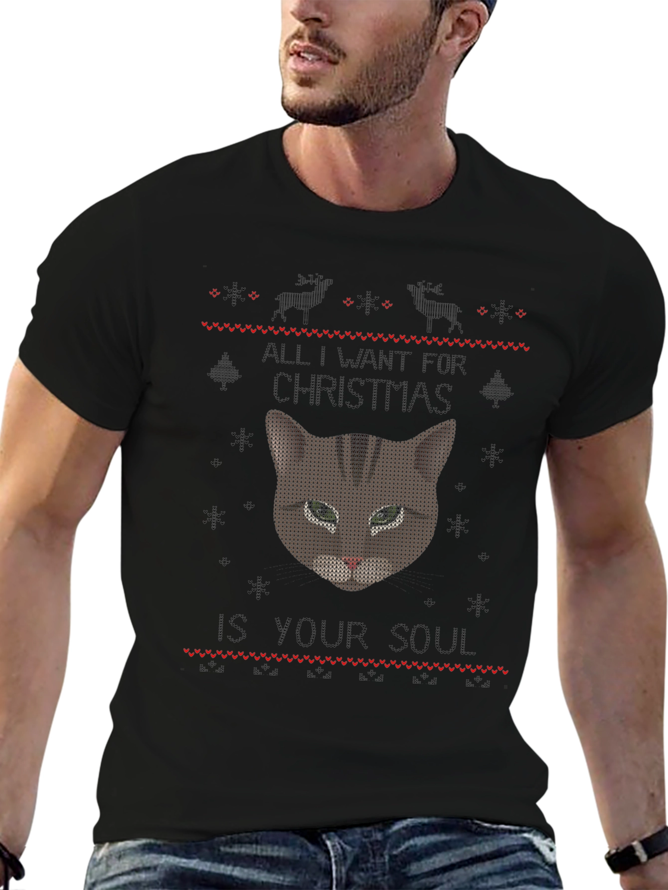 Soul Snatching Christmas Cat T-Shirt