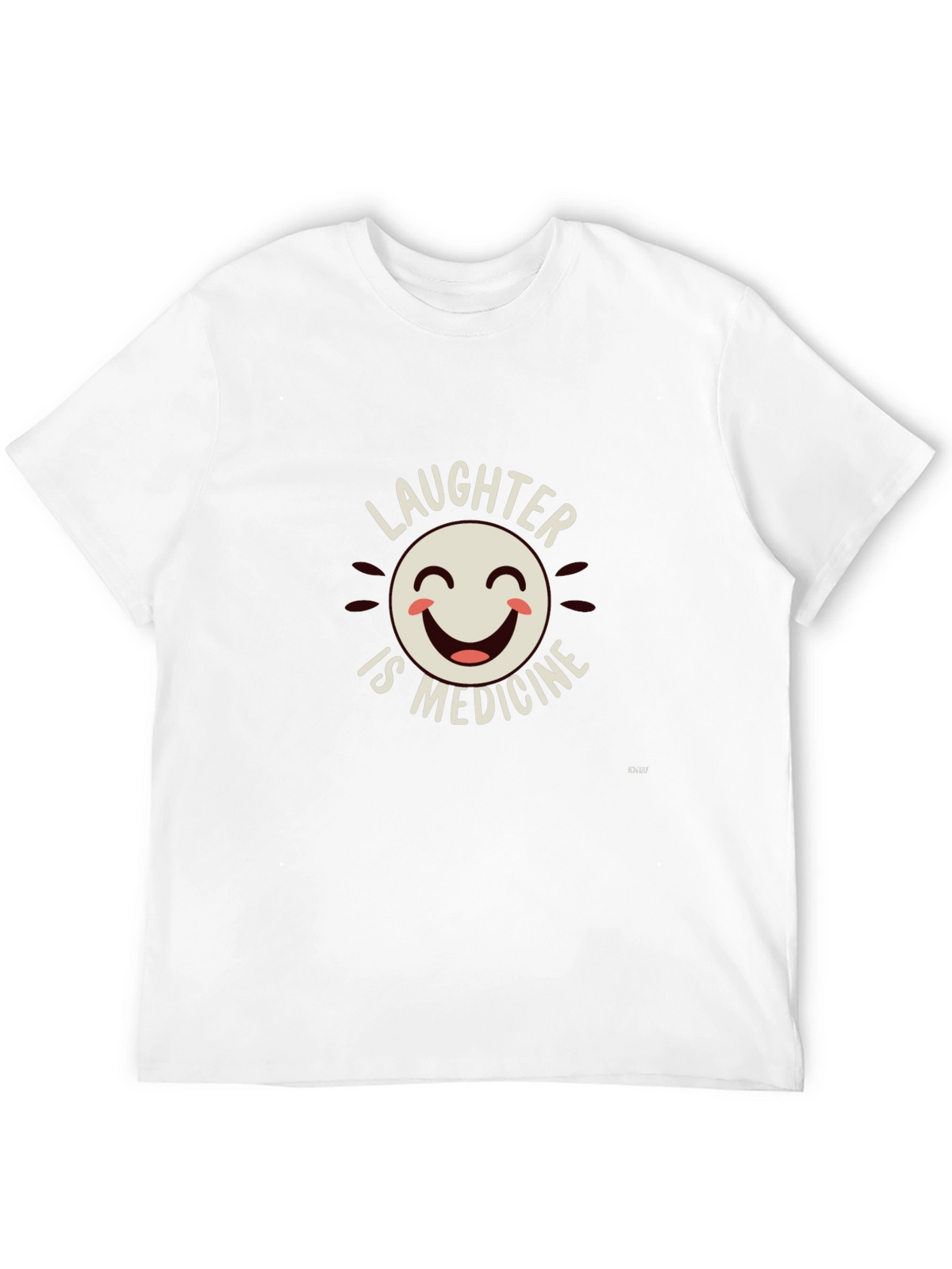 Laughter is Medicine Graphic Tee - Black Cotton Blend