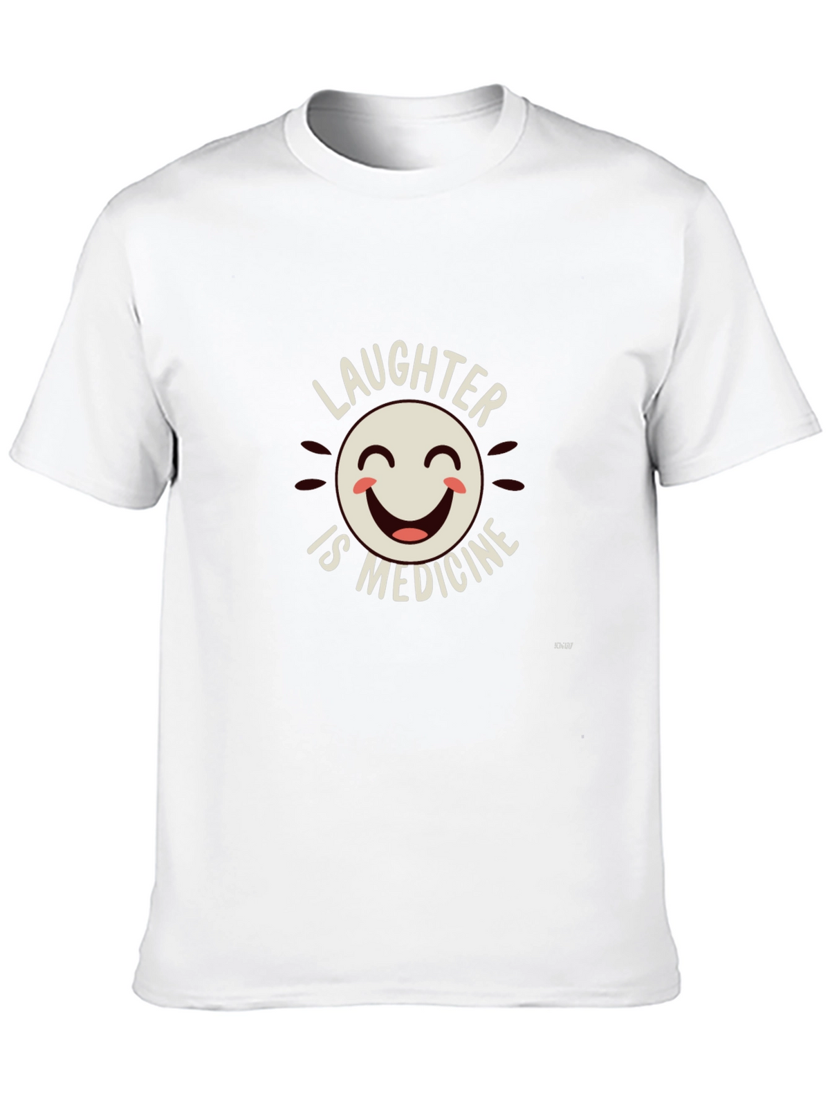 Laughter is Medicine Graphic Tee - Black Cotton Blend
