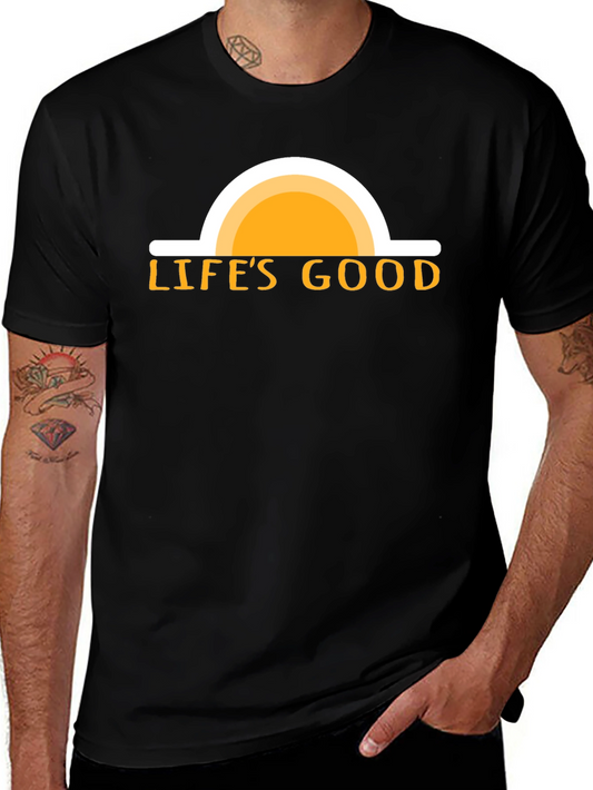 Lifes Good Graphic Tee - Black Cotton T-Shirt