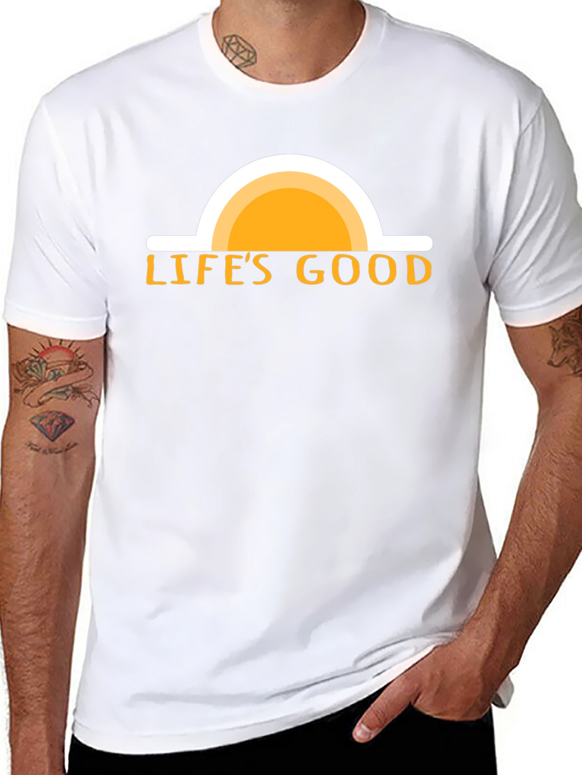 Lifes Good Graphic Tee - Black Cotton T-Shirt