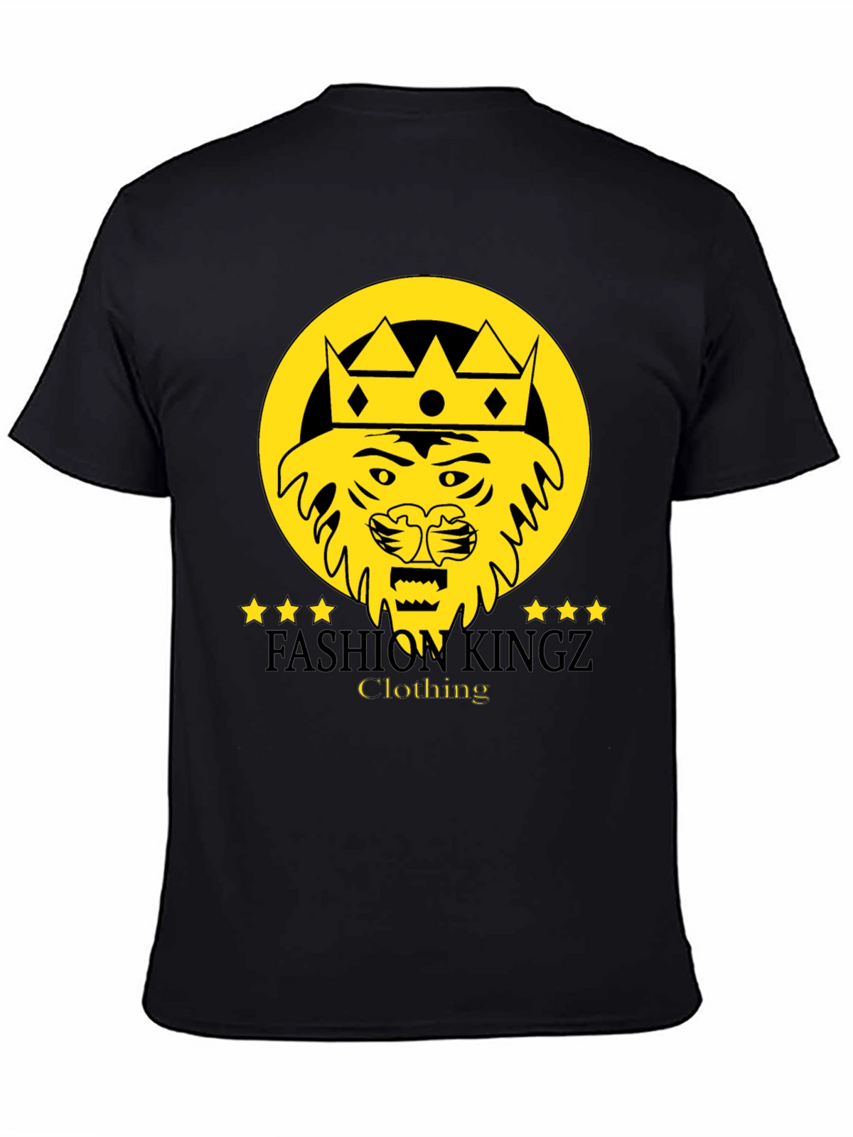 Fashion Kingz Lion Graphic Tee - Stylish Black T-Shirt