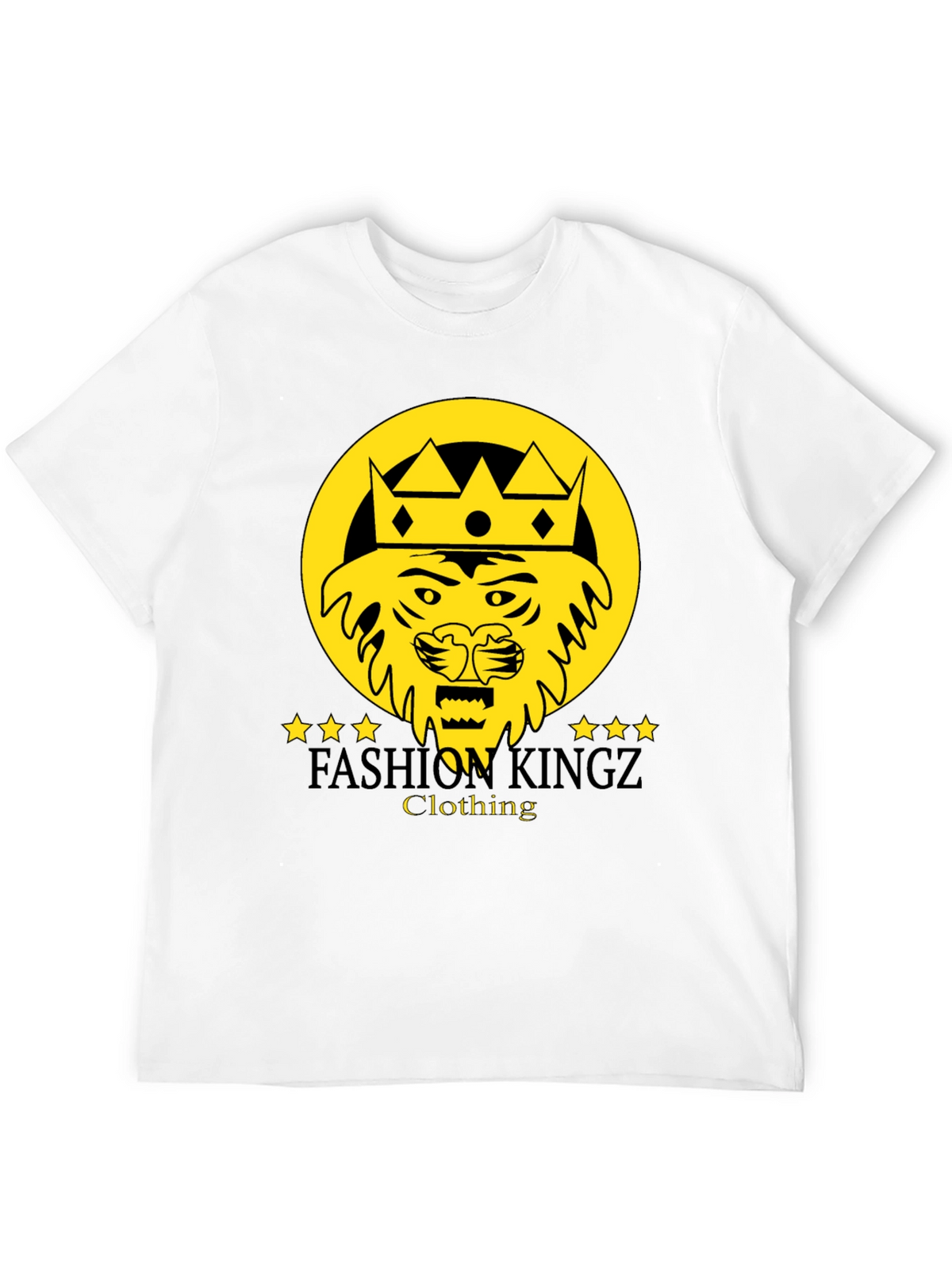 Fashion Kingz Lion Graphic Tee - Stylish Black T-Shirt
