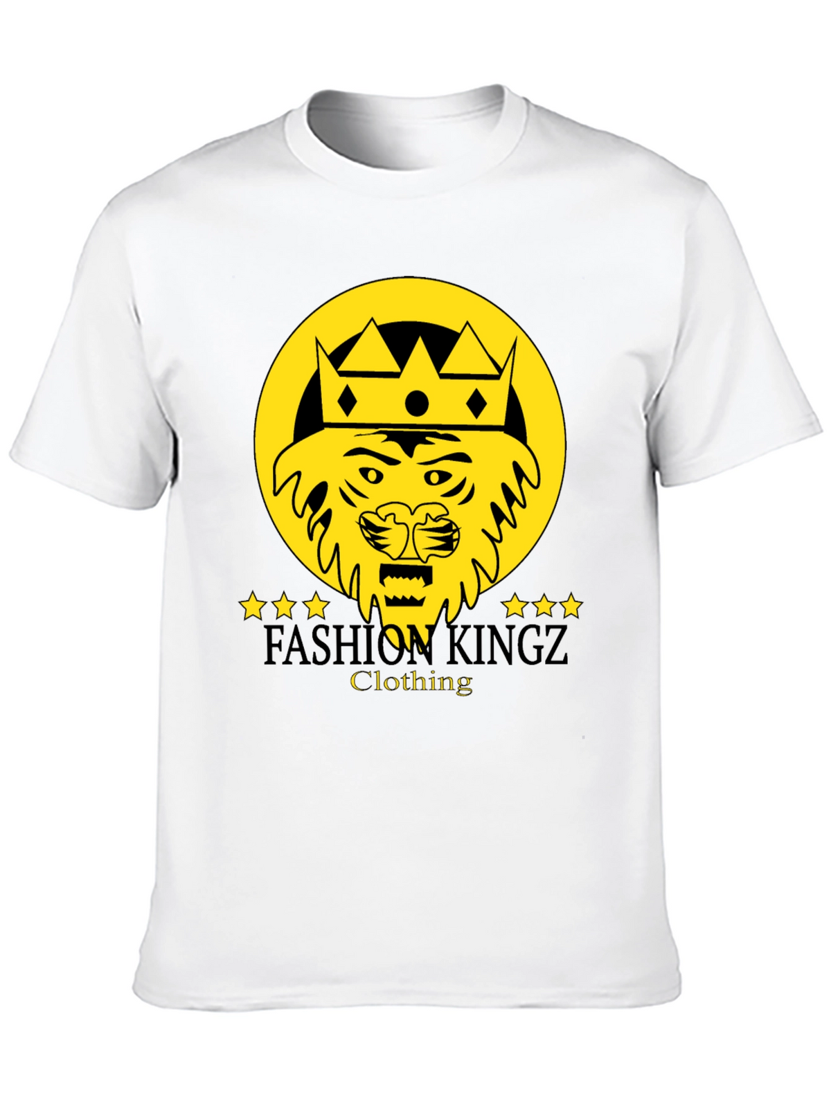 Fashion Kingz Lion Graphic Tee - Stylish Black T-Shirt