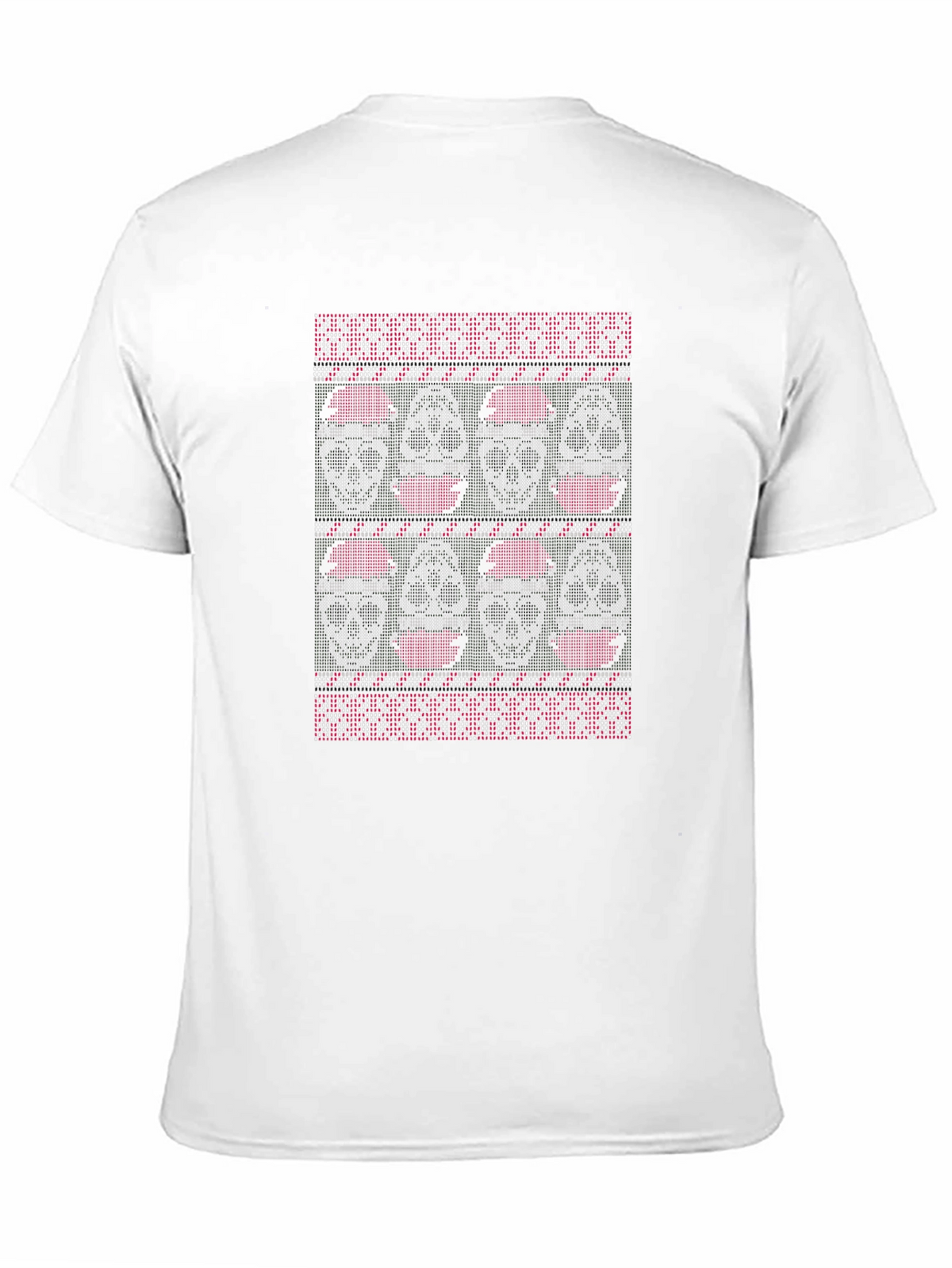 Skull Pattern Mens Black T-Shirt