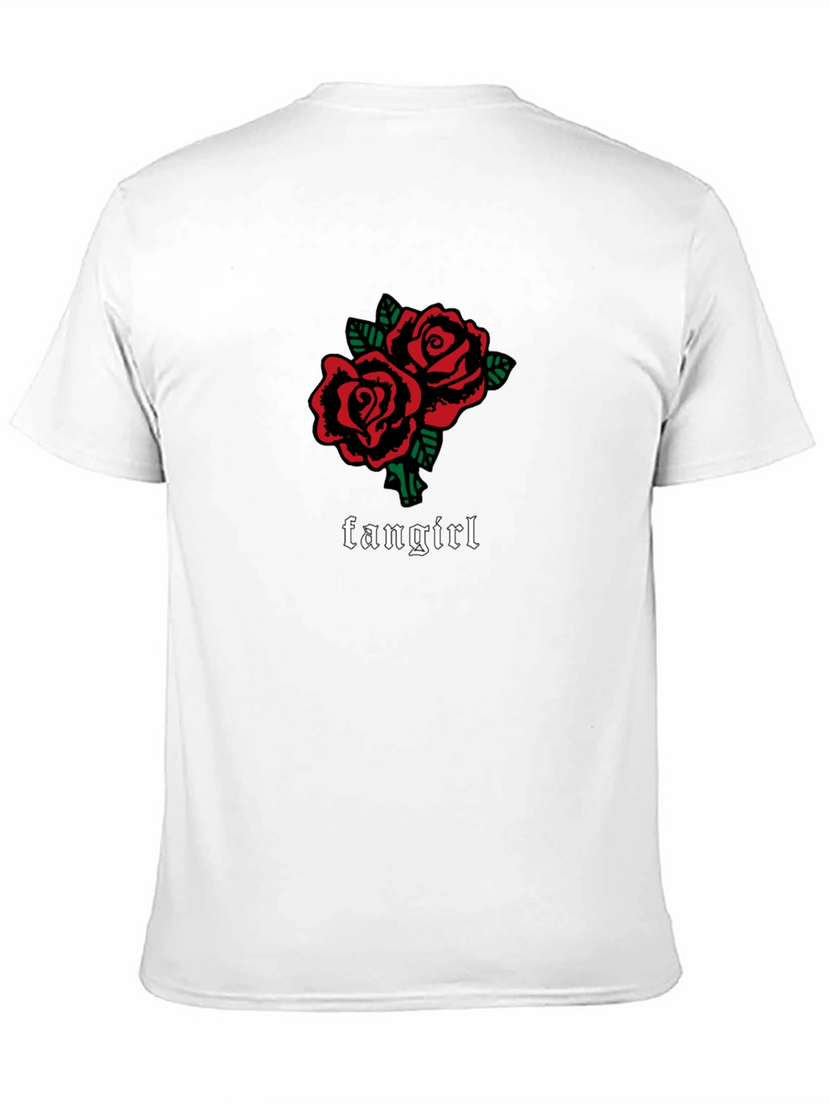 Fangirl Roses Graphic Tee - Black Unisex T-Shirt
