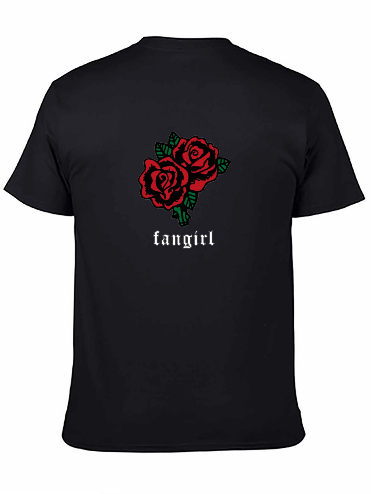 Fangirl Roses Graphic Tee - Black Unisex T-Shirt