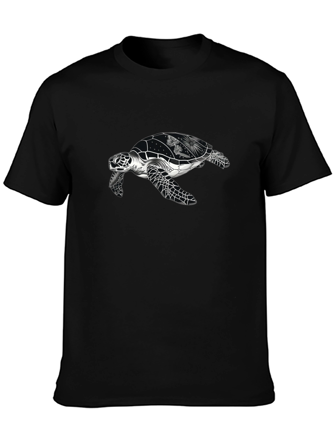 Sea Turtle Graphic Tee - Black