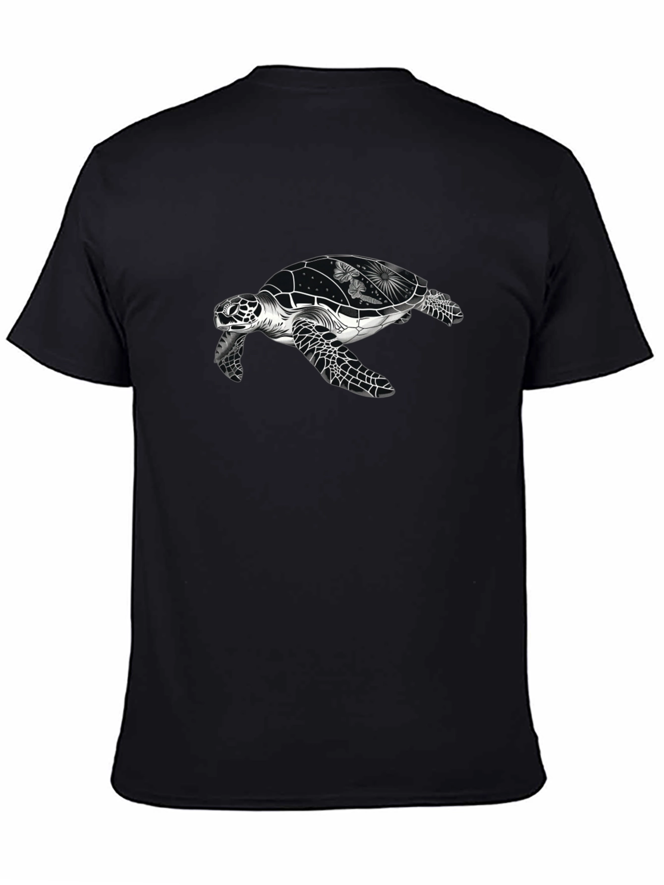 Sea Turtle Graphic Tee - Black