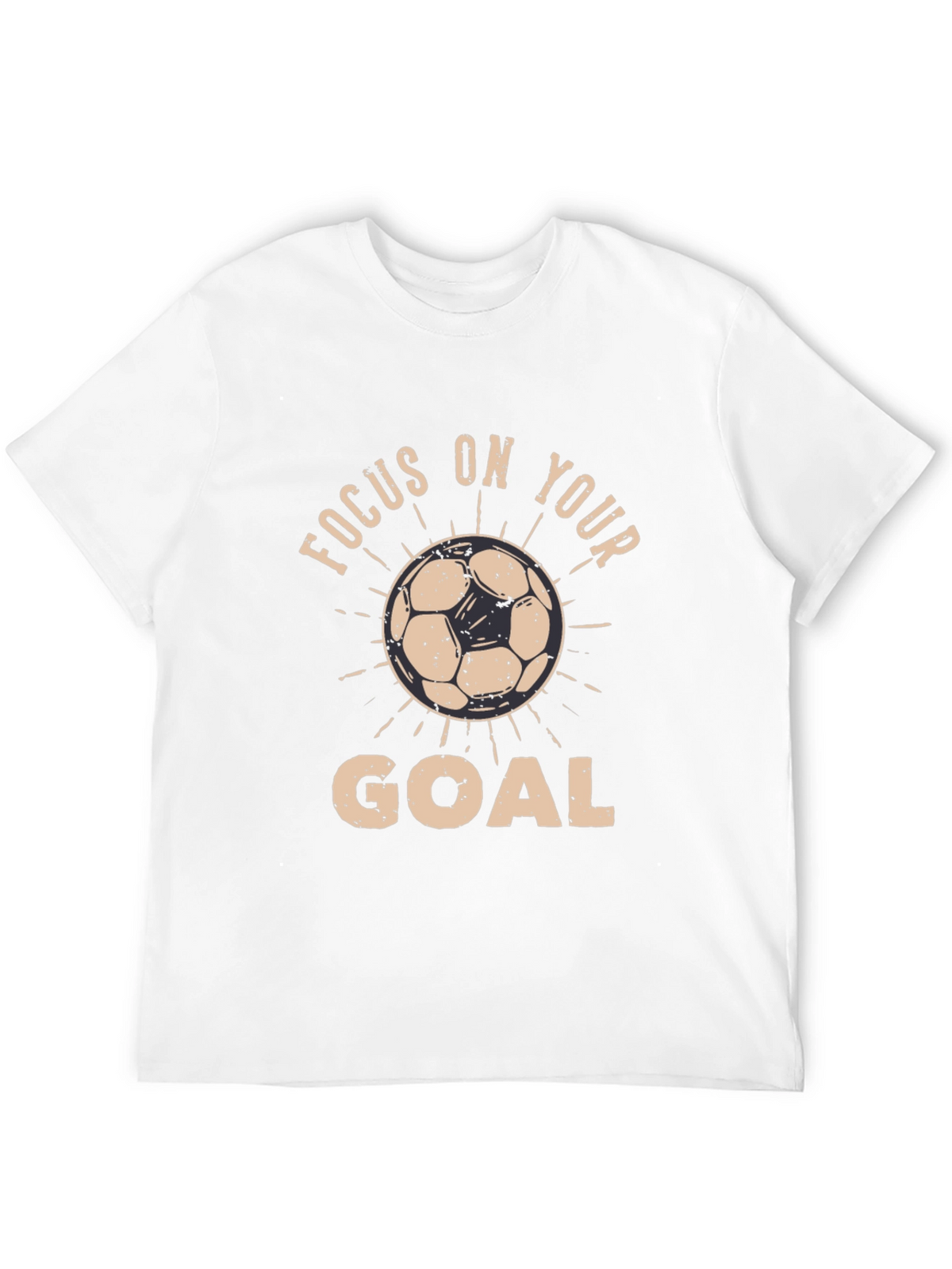 Focus on Your Goal Black Graphic T-Shirt