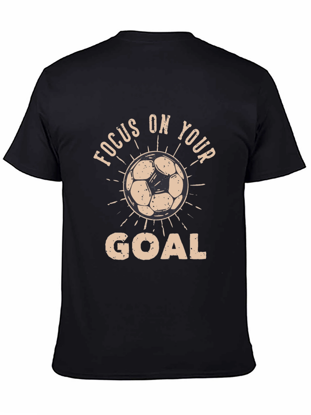 Focus on Your Goal Black Graphic T-Shirt