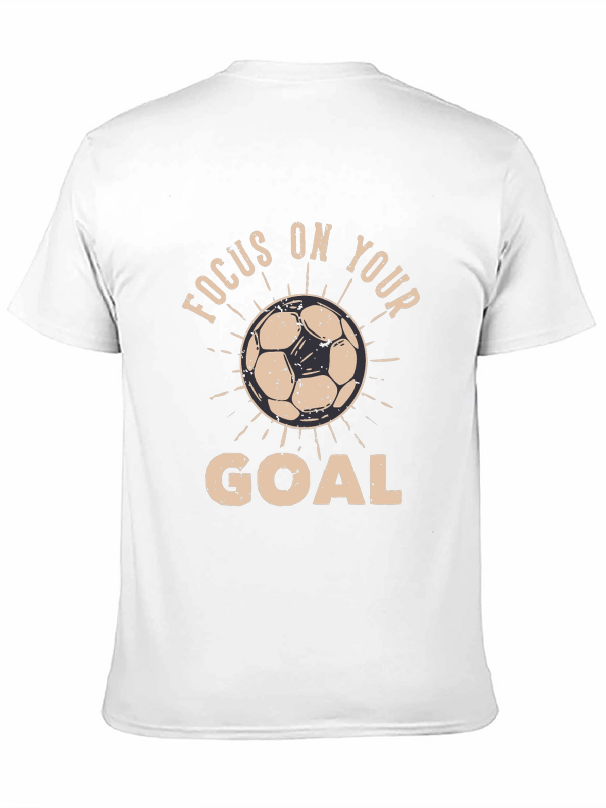 Focus on Your Goal Black Graphic T-Shirt