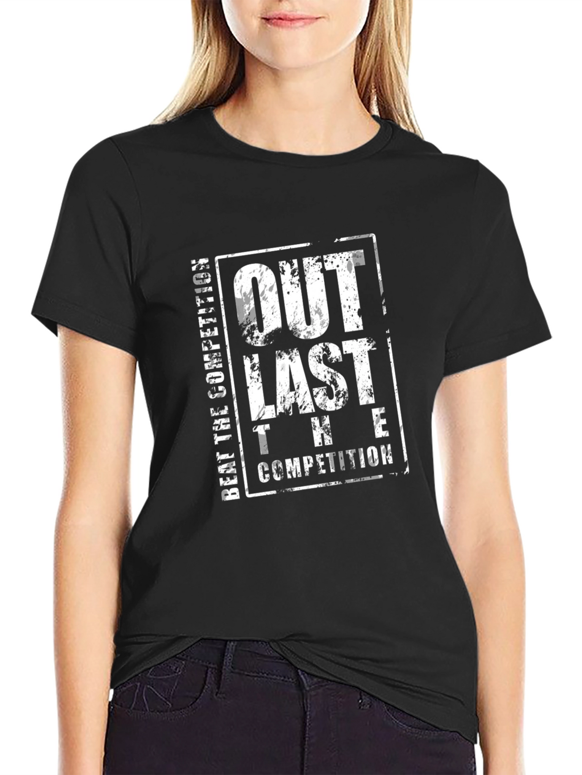 Outlast The Competition Black T-Shirt