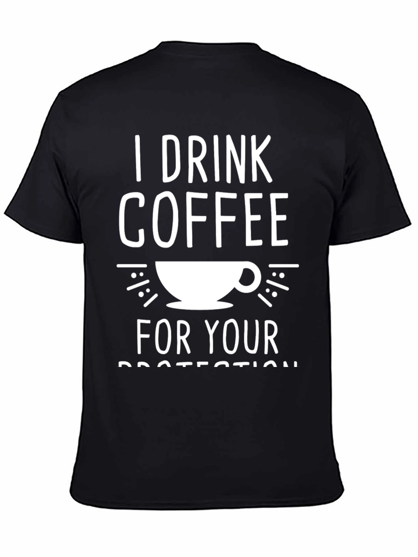 Coffee Protection Graphic Tee - Black