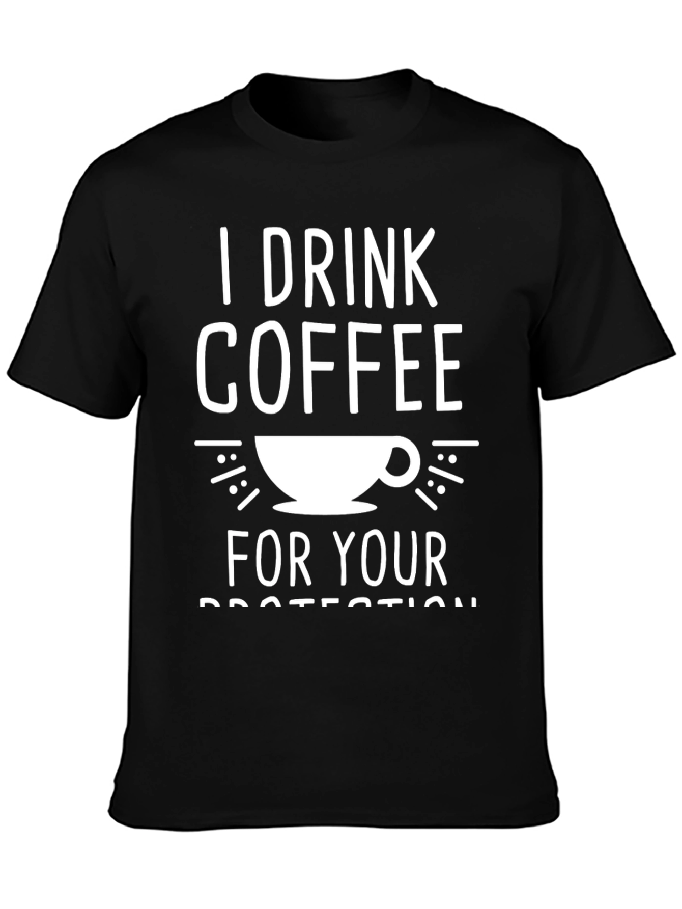 Coffee Protection Graphic Tee - Black