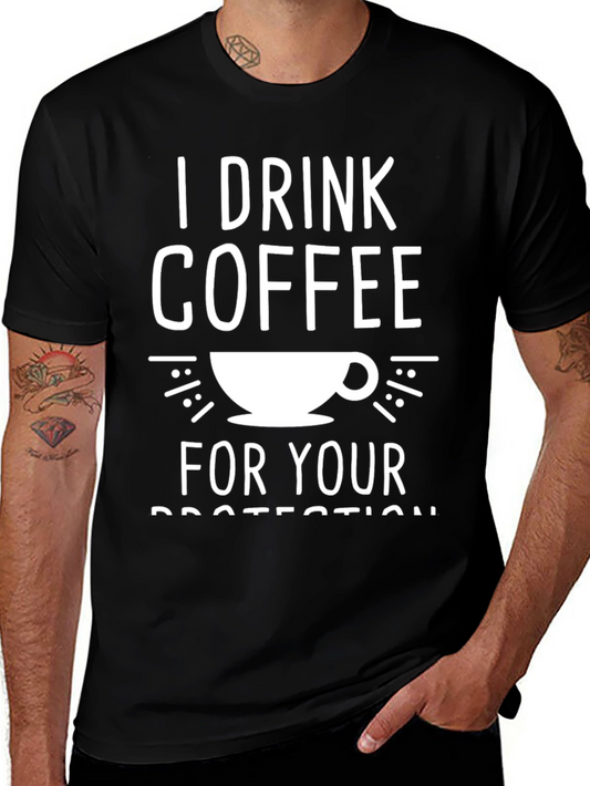 Coffee Protection Graphic Tee - Black