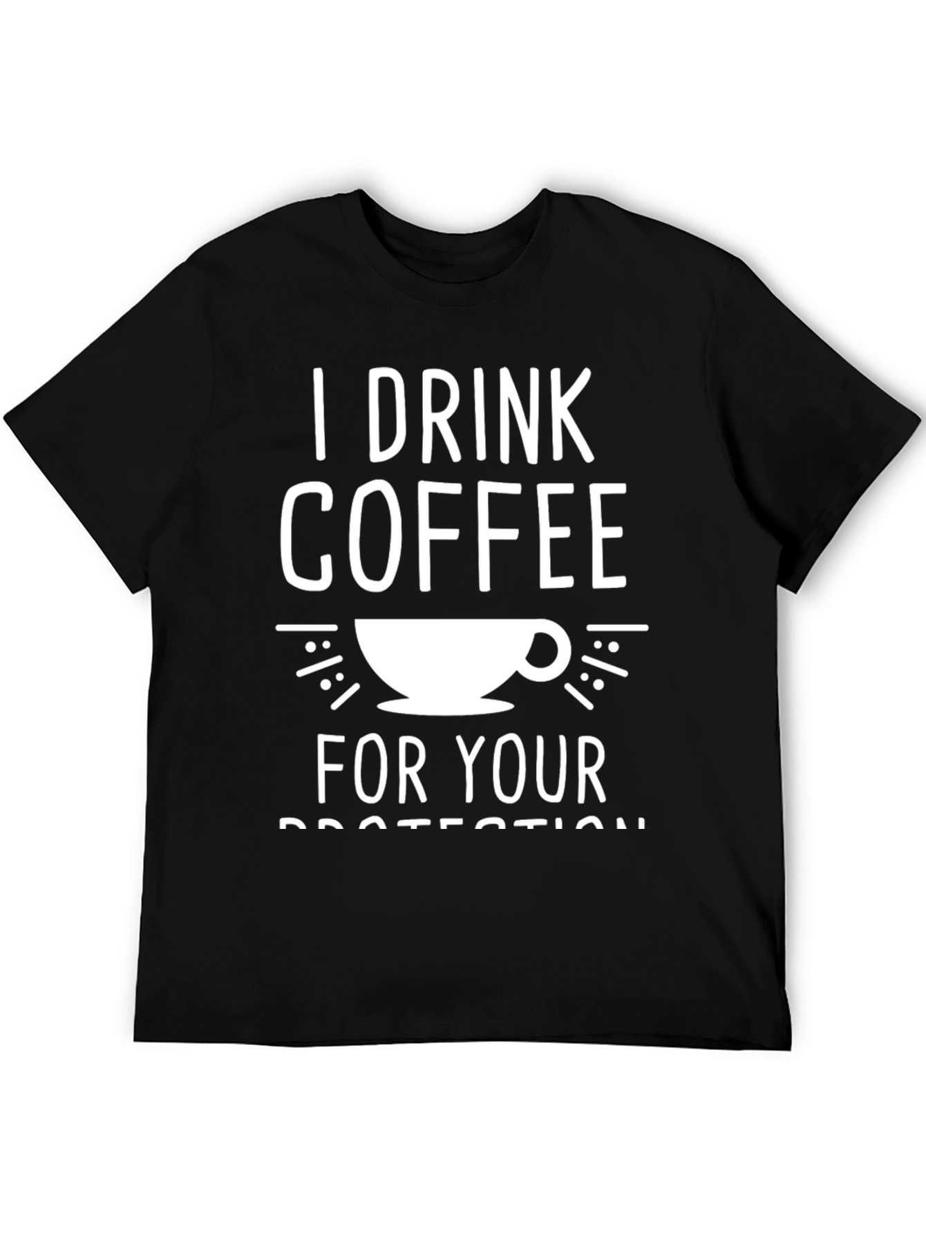 Coffee Protection Graphic Tee - Black