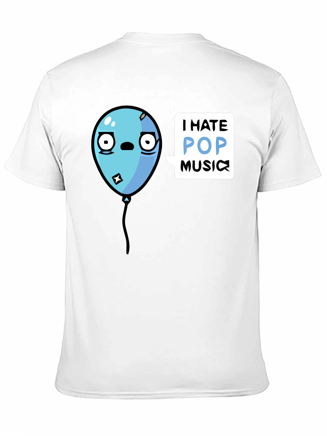 I Hate Pop Music Balloon Graphic Tee - Black