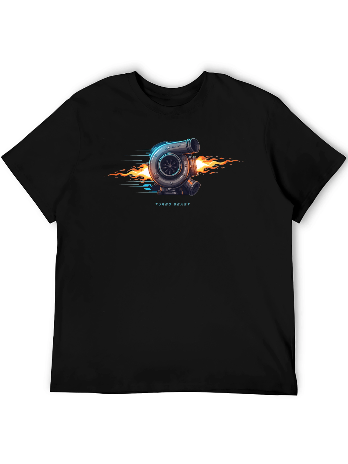 Turbo Beast Graphic Tee - Black Cotton T-Shirt