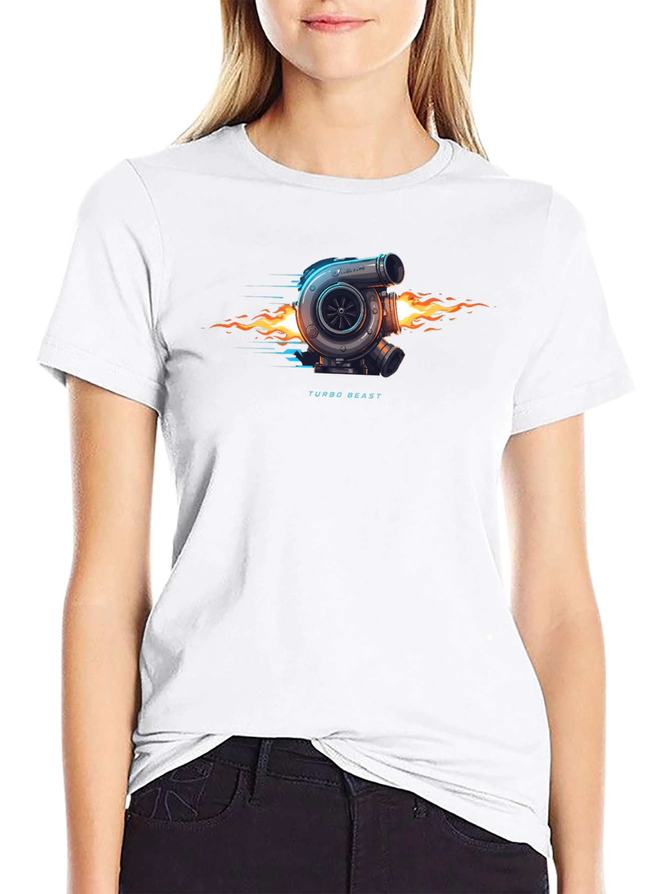 Turbo Beast Graphic Tee - Black Cotton T-Shirt