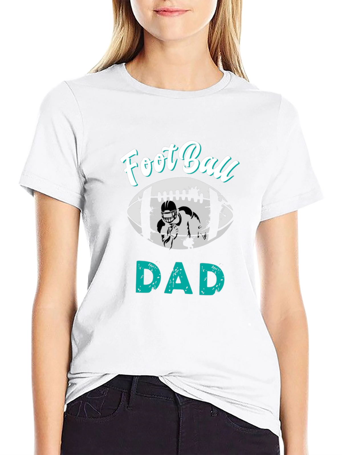 Football Dad T-Shirt - Black Cotton Tee
