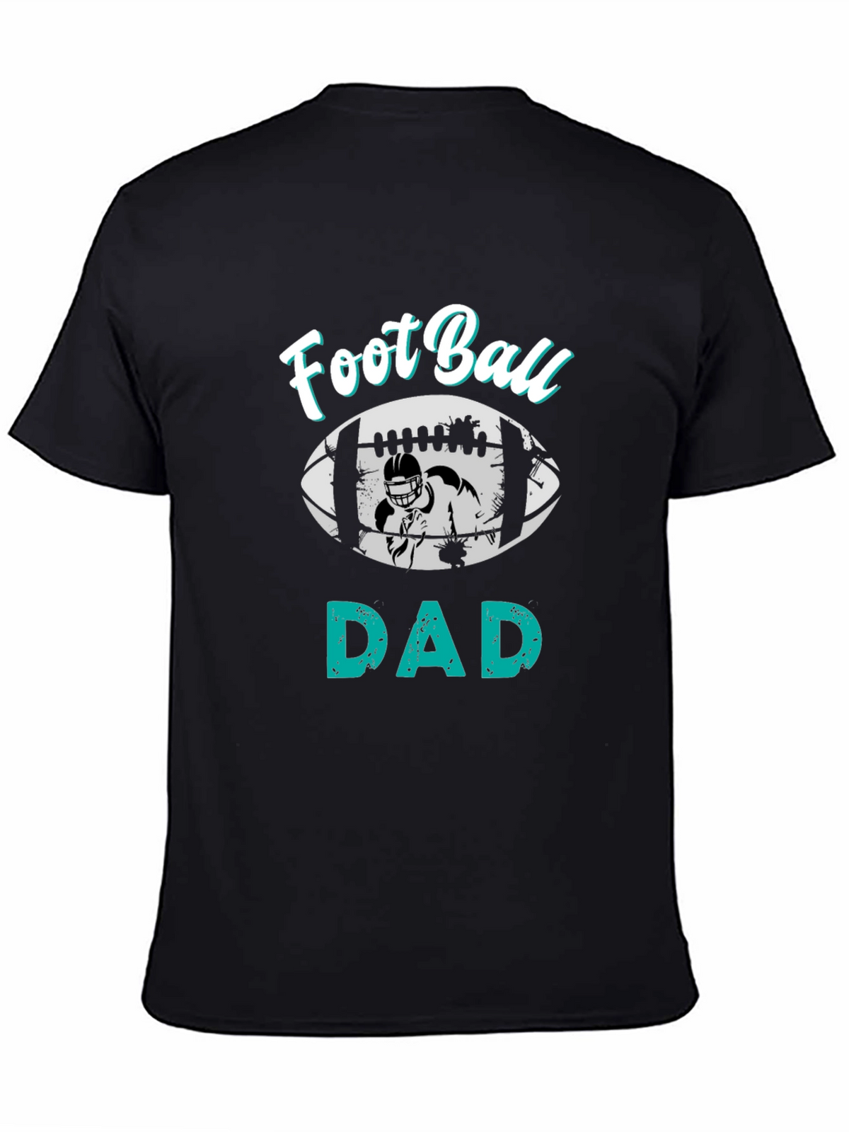 Football Dad T-Shirt - Black Cotton Tee