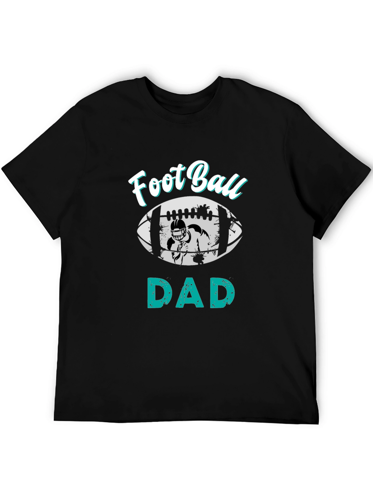 Football Dad T-Shirt - Black Cotton Tee