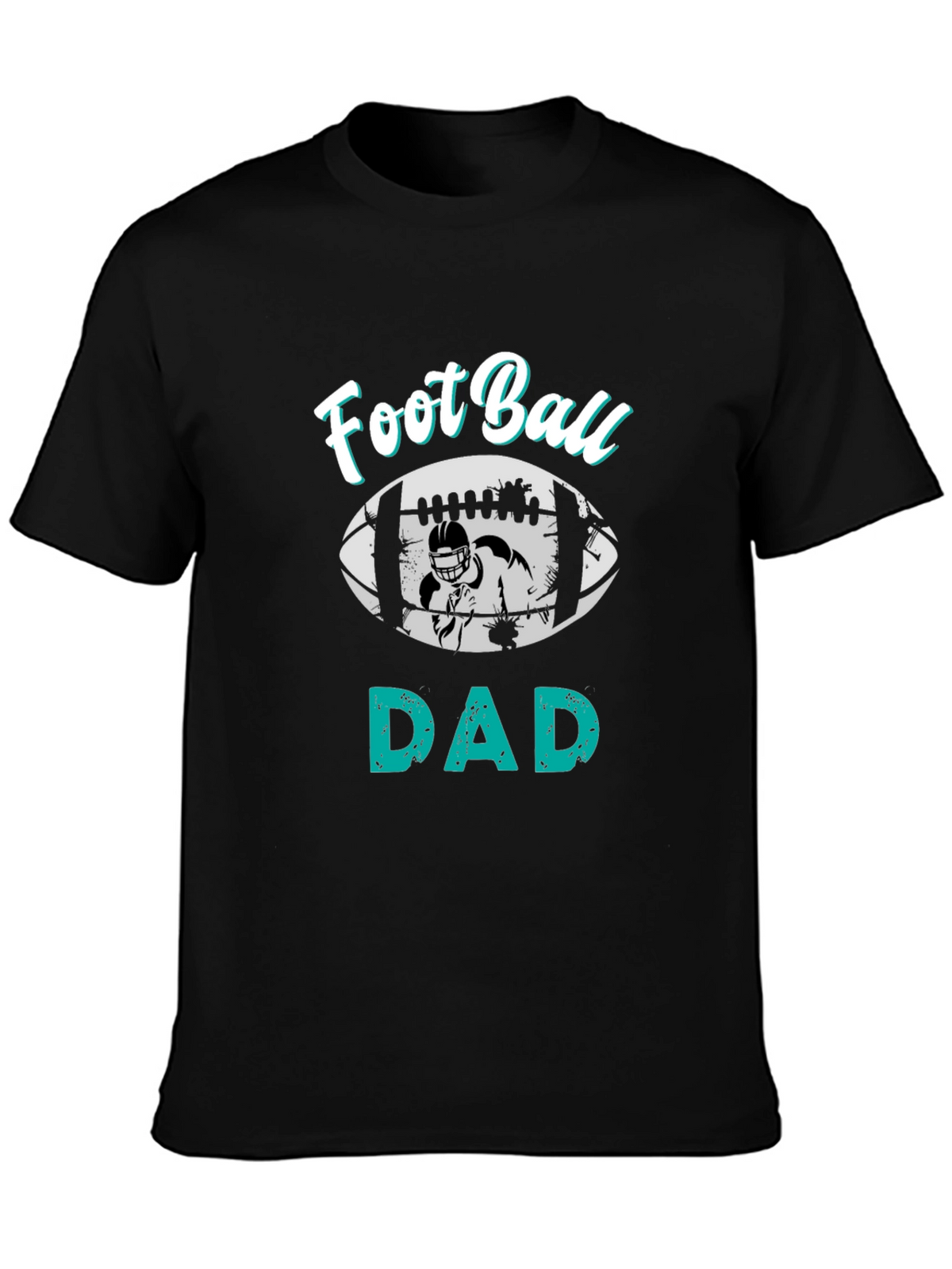 Football Dad T-Shirt - Black Cotton Tee