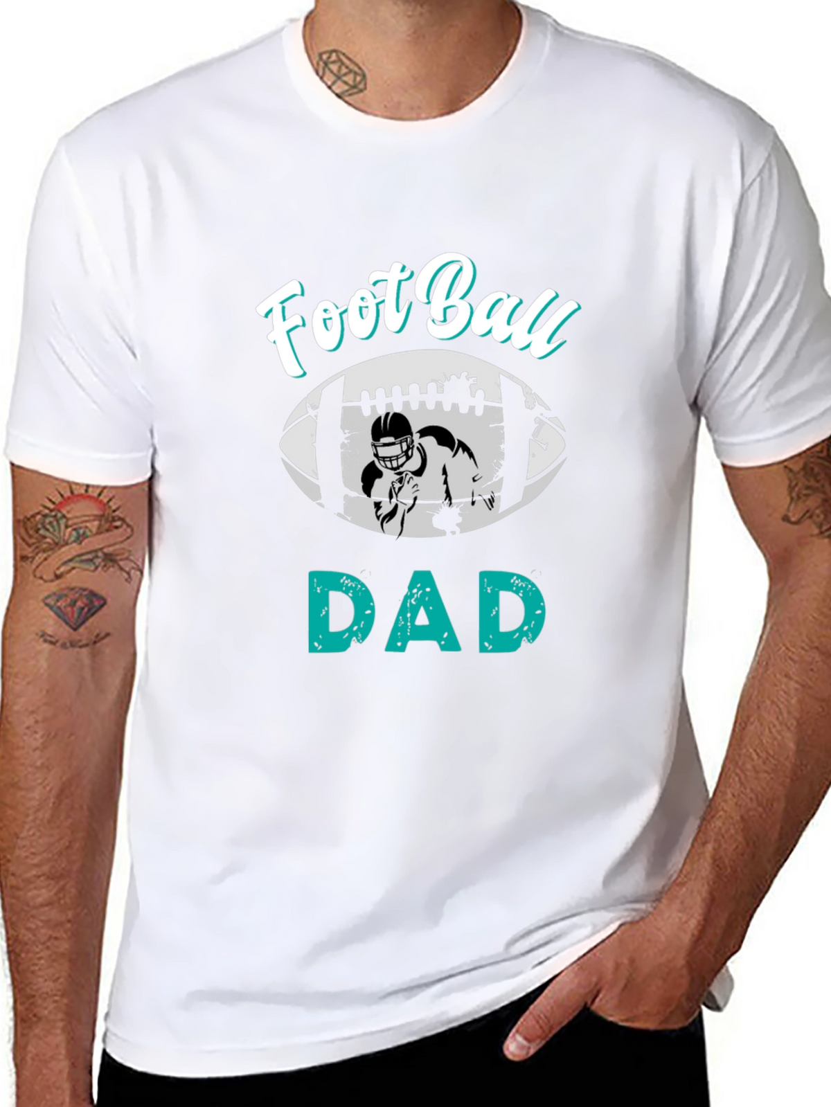 Football Dad T-Shirt - Black Cotton Tee