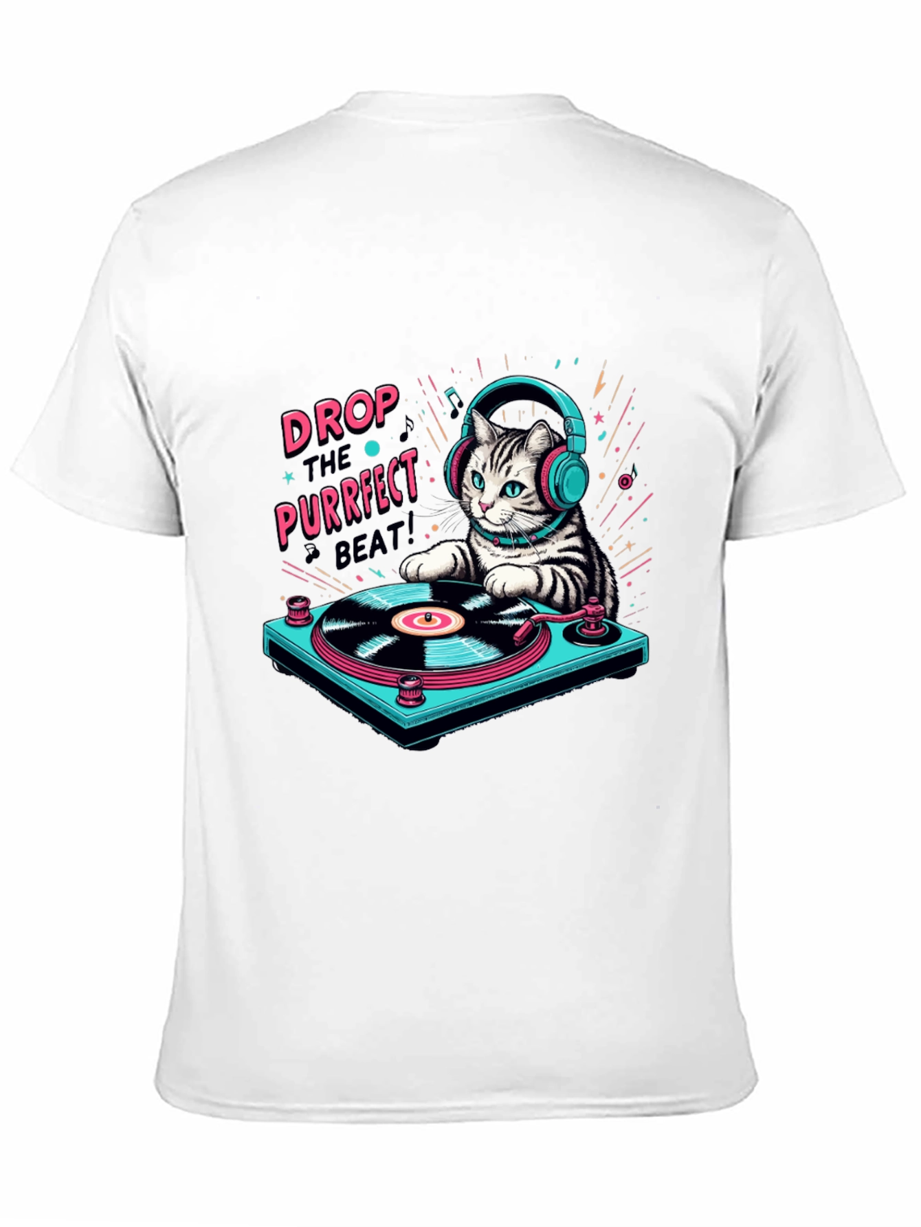 DJ Cat T-Shirt: Purrfect Beat Music Lover Tee