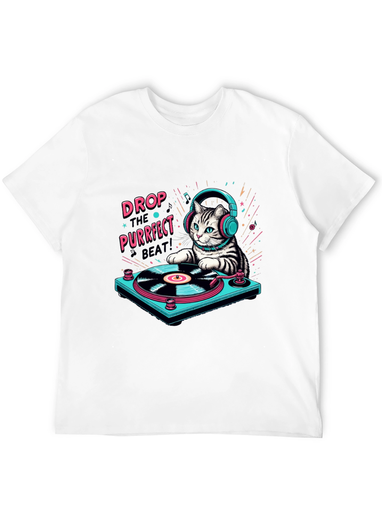 DJ Cat T-Shirt: Purrfect Beat Music Lover Tee